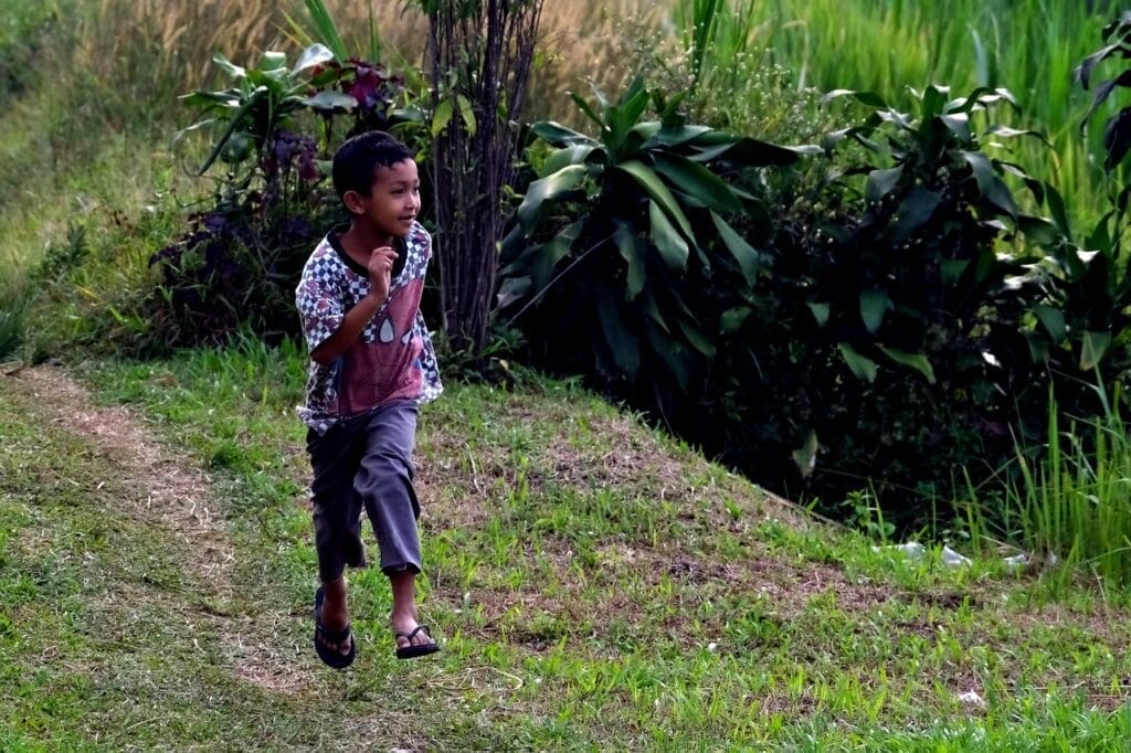 young boy, child, run, running, happy