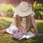 person, human, child, girl, cap, long hair, a book, read, break, relax, outdoors, nature, meadow, summer, portrait, child, child, child, cap, long hair, long hair, long hair, read, read, read, read, read, break, break, break, break