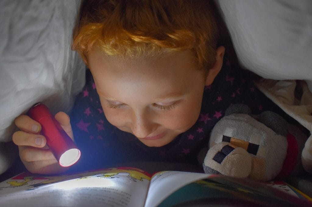 reading, bed, flashlight, book, read, learn, page, blanket, fort, fun, stuffed animal, redhead, red hair, girl, moment, special, staying up, late, sleeping, smile, secret, reading, reading, reading, reading, reading, flashlight, flashlight, read, learn