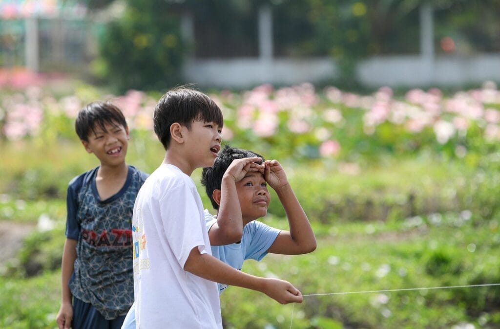 children, boys, play, kite, kite flying, young, childhood, friends, field, children, friends, friends, friends, friends, friends