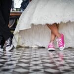 marriage, bridal, wedding, shoes, wedding dress, sneakers, legs, crossed legs, footwear, husband and wife, bride and groom, bridal gown, wedding photography, marriage, wedding, wedding, wedding, wedding, wedding, shoes