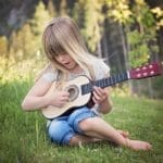 person, human, child, girl, blond, guitar, make music, play guitar, music, outdoors, nature, portrait, human, guitar, guitar, music, music, music, music, music