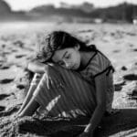 little girl, beach, sad, sadness, loneliness, sand, black and white, sad, nature, sad, sad, sad, sad, sadness, sadness