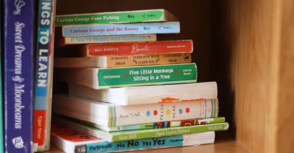 stack of childrens books